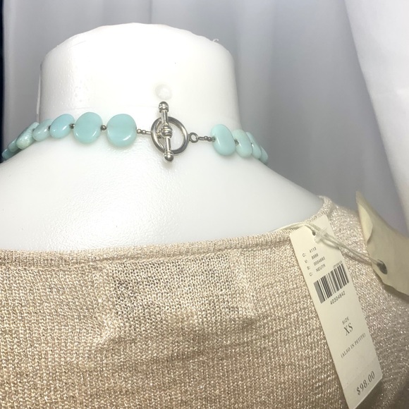 Vintage 925 Handmade Amazonite Sterling Necklace - Picture 5 of 7